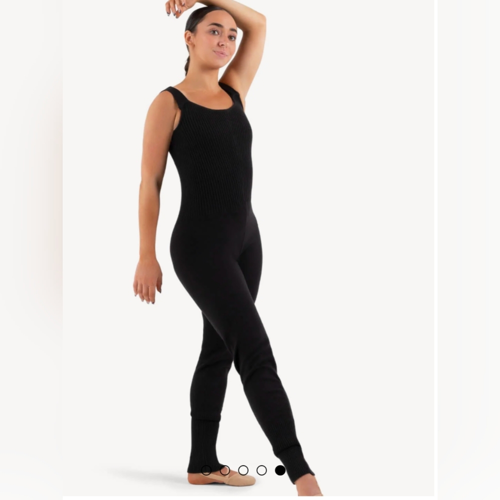 NWT Capezio Full Length Soft Knit Warmup Romper